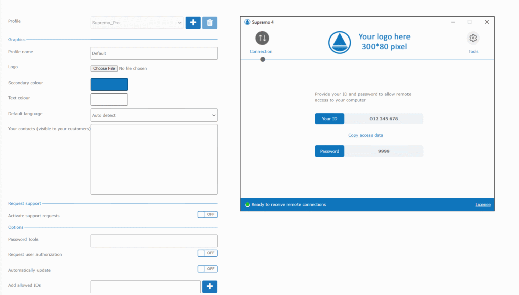 Zdalny pulpit dla firm - personalizacja agenta 